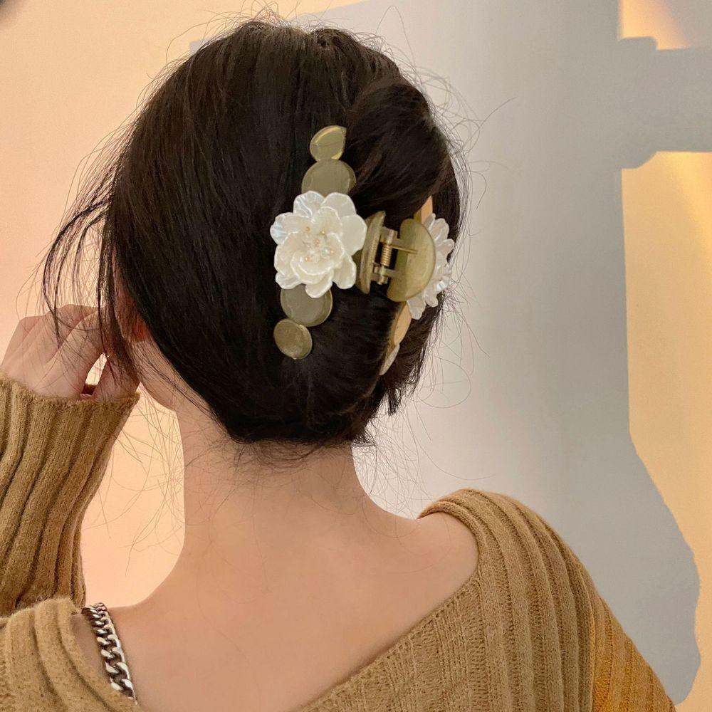 Needway   Wanita Hair Claw Elegant Vintage Hairgrip Untuk Perempuan Hiasan Kepala Korea Ponytail Holder