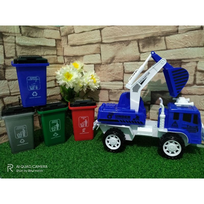 mainan truk ekscavator sampah jumbo