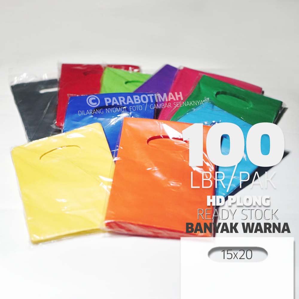 Plastik HD PLONG ada bolongan handle 15x20 harga per 100 lbr MURAH ready stock Bandung Kota