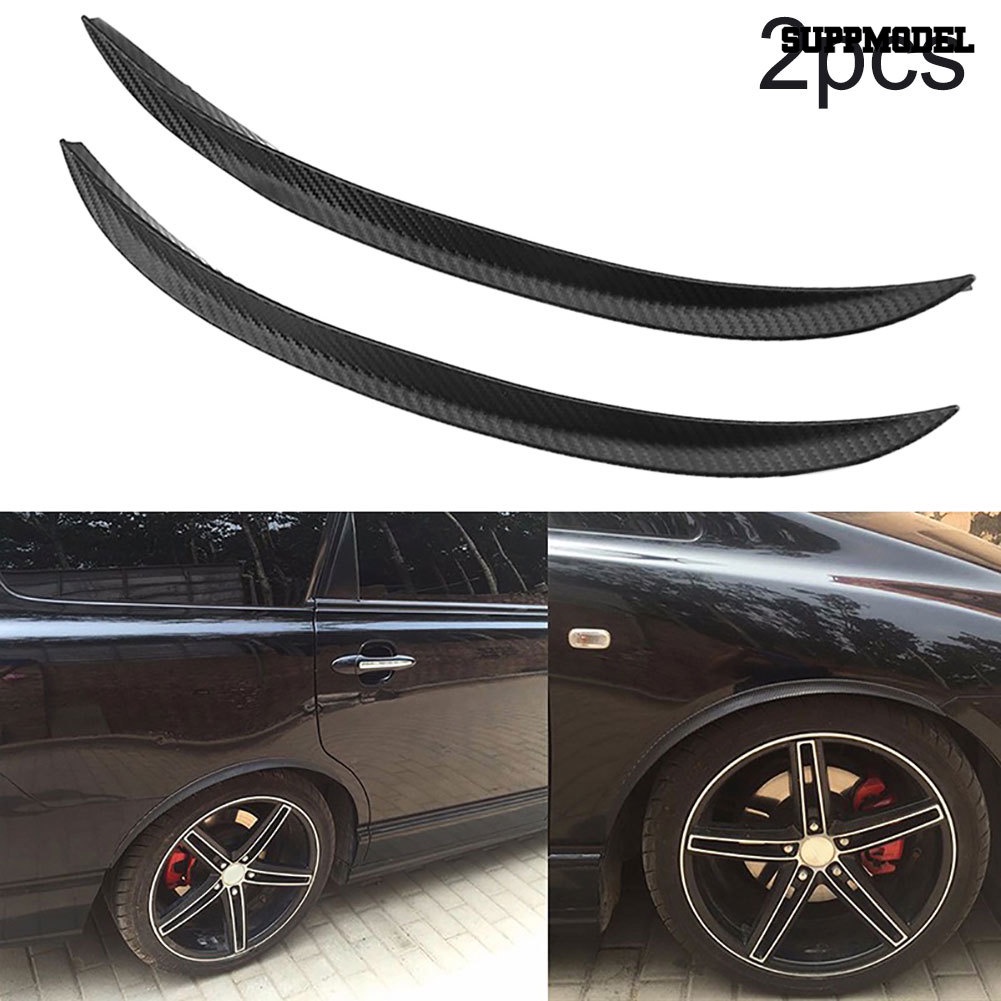 Car 2Pcs Strip Pelindung Fender Mobil Bahan Carbon Fiber Ukuran 72cm