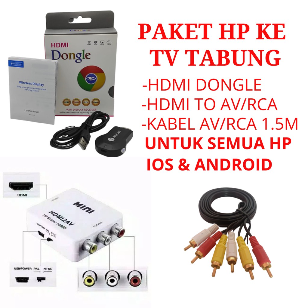 Miroring Anycast PAKET HP KE TV TABUNG/ TV TABUNG/PAKET MIRORING ANYCAST