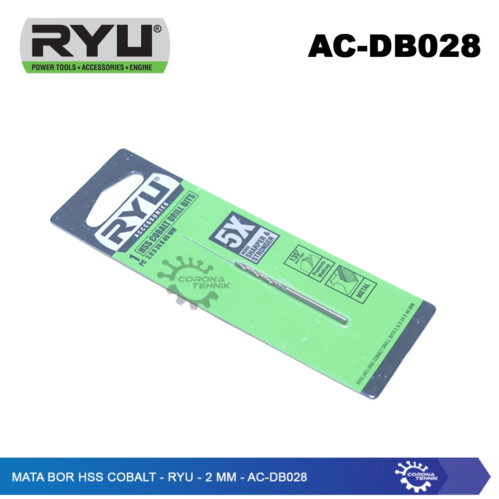 AC-DB028 - Mata Bor HSS Cobalt - RYU - 2 mm