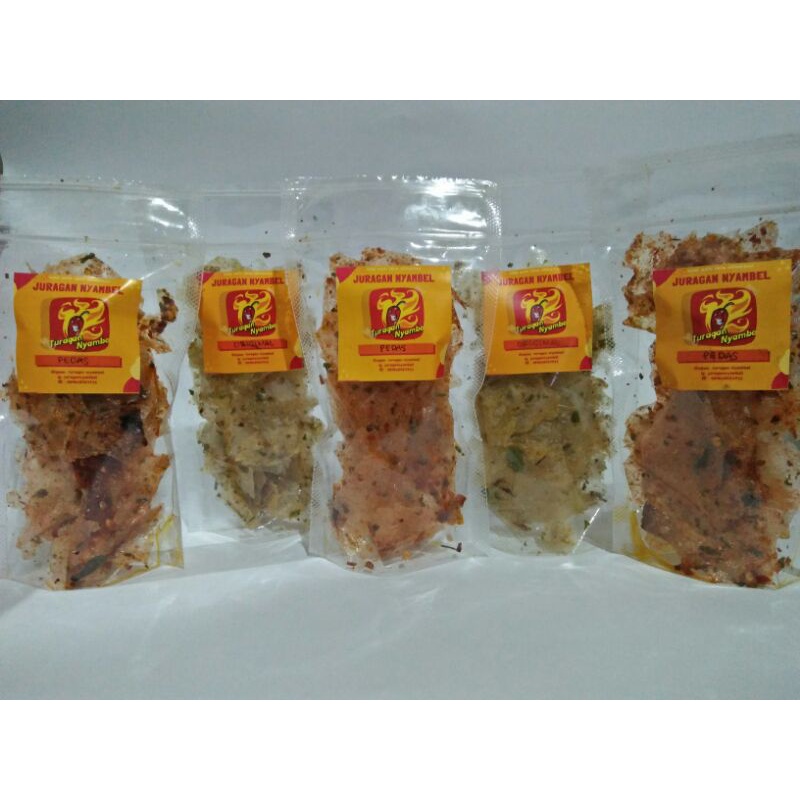 

keripik kaca/beling juragan nyambel kemasan pouch