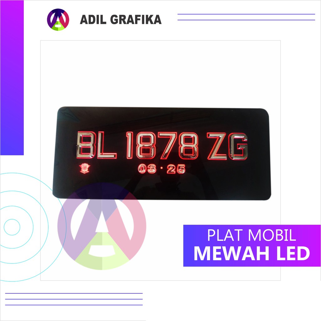 Plat Mobil Mewah LED / Berlampu