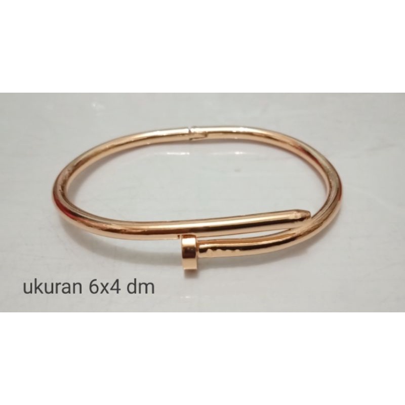 NJ879. Gelang tangan xuping wanita lapis emas ukuran 6x4 dm