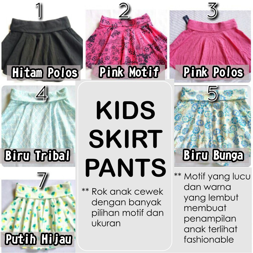 FLARE SKIRT - Rok Flare Anak Cewek Rok Lipat Pendek A line