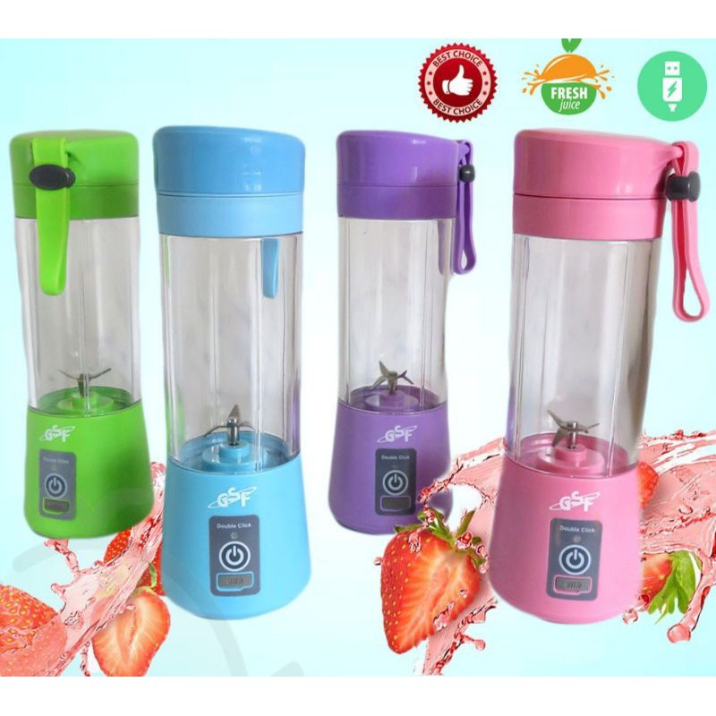 Terlaris !!! BLENDER PORTABLE 6 mata pisau MINI MERK Q2 JUICE CUP USB RECHARGEABLE