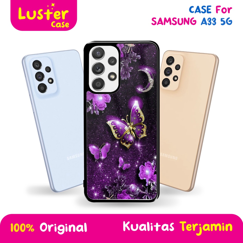 CASE SAMSUNG A33 5G  - Casing SAMSUNG A33 5G Terbaru LUSTER CASE [ MOTIF BUTTERFLY ] Silikon SAMSUNG