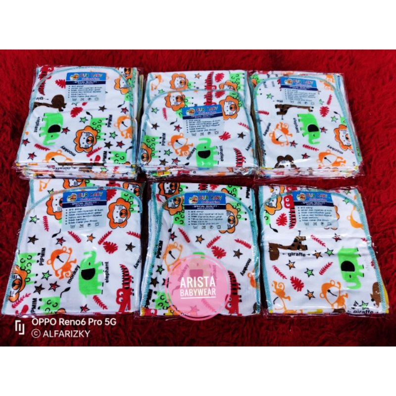 (3pcs) Gurita bayi putih motif animal, gurita perekat instan