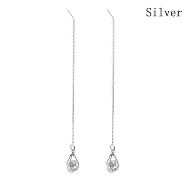 925 anting perak sterling anting-anting wanita dengan perhiasan fashion berlian-K