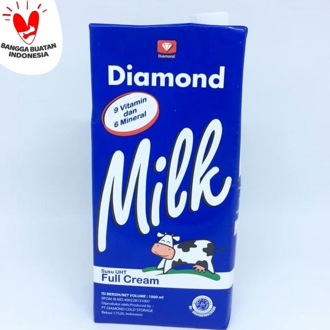 

READY COD Susu UHT Diamond Full Cream Plain 1 liter KARTONAN