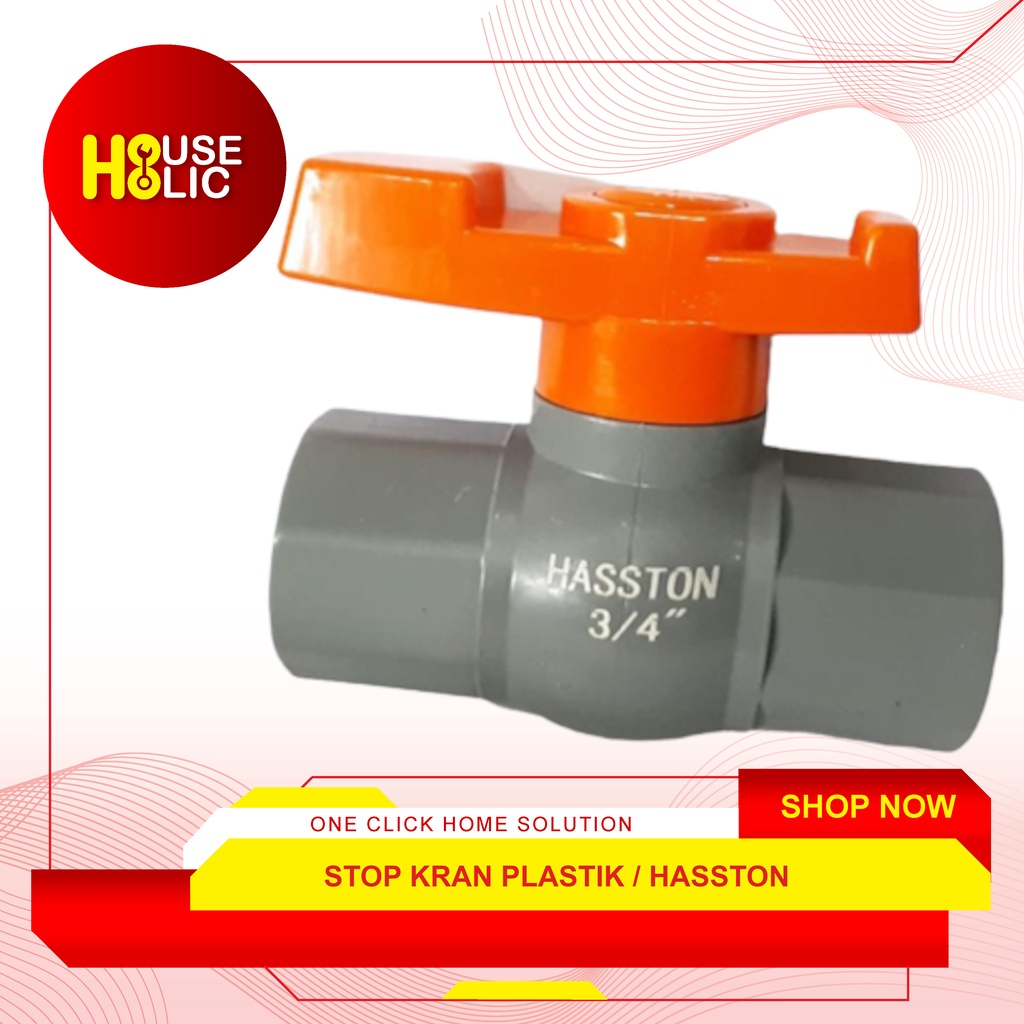 Ball Valve Body PVC 3/4&quot; / Stop Kran Plastik 3/4 Inch Hasston 0690-002