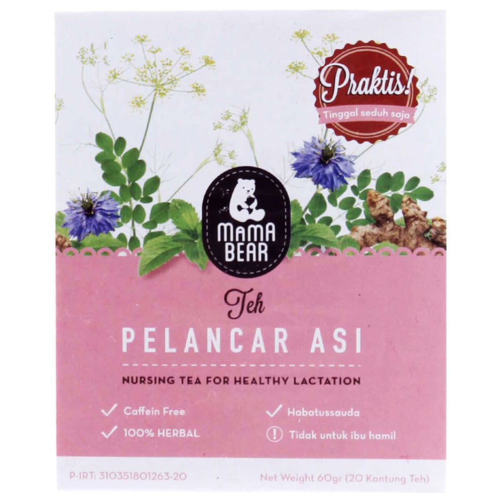 Mamabear teh pelancar ASI booster tea / teh penambah atau pelancar ASI / pengental asi Mama Bear