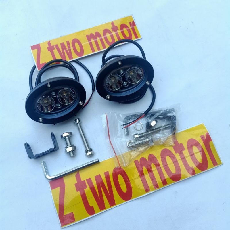 Lampu Tembak LED Bulat 2 Mata lampu sorot led bulat 2 pcs