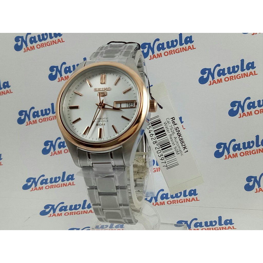 Seiko 5 Ladies SNK882K1 Automatic Rose Gold Bezel | Jam Wanita SNK882