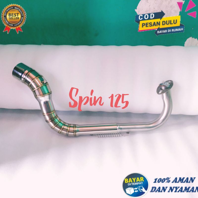 pipa leher spin 125, pipa knalpot motor spin 125 diameter 50 ,38 redyy semua