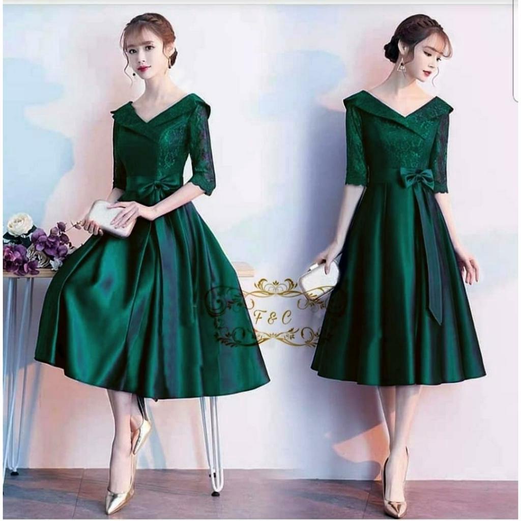 PCS DRESS ESMERALDA BRUKAT KOMBI BALOTELLI FASHION PAKAIAN WANITA 3 UKURAN M L XL FE