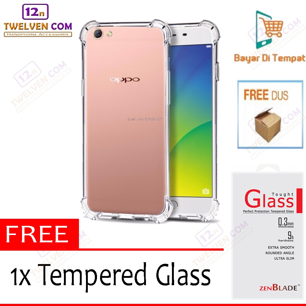 [FLASH SALE] Case Anti Crack Anti Shock Softcase Oppo F1s - Free Tempered Glass