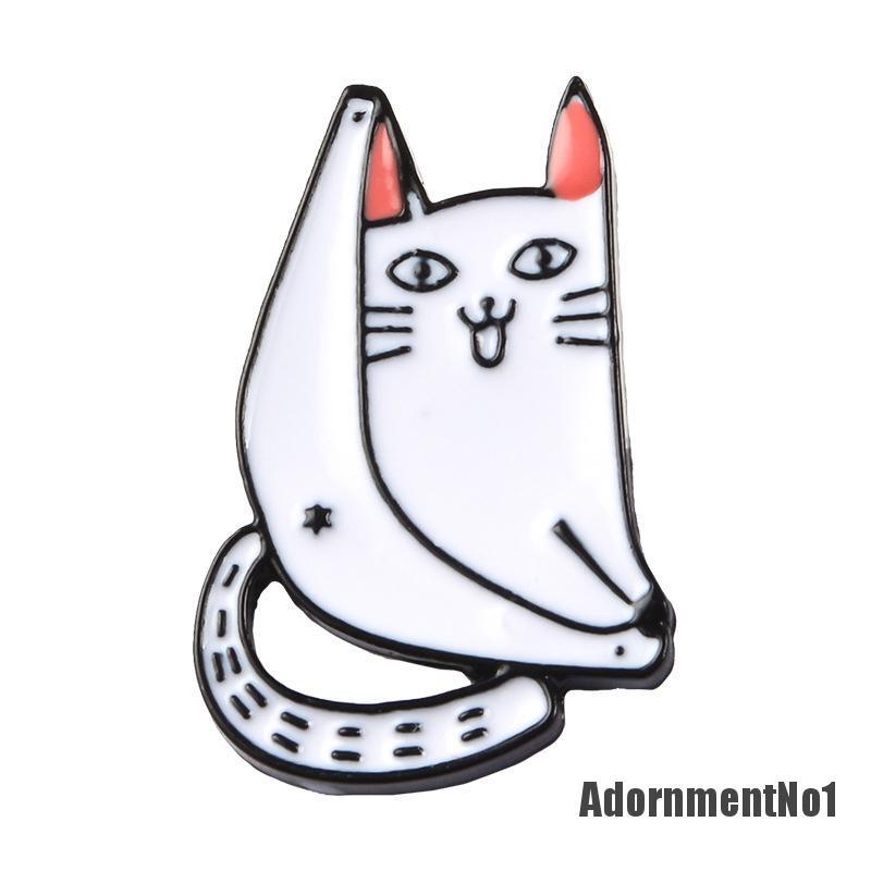 (Adornmentno1) Bros Pin Enamel Bentuk Kartun Kucing Untuk Aksesoris Jaket / Pakaian