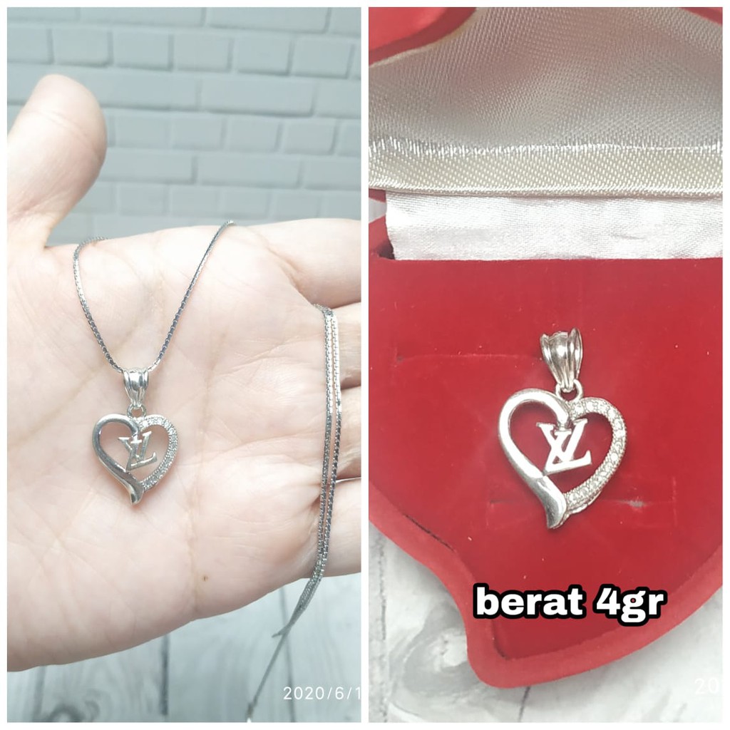 KALUNG LIONTIN LOVE UKIR PERAK ASLI S925 CC925