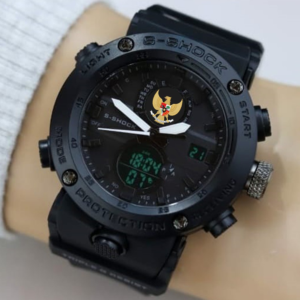 (EXCLUSIVE) Jam Tangan GARUDA PANCASILA Double Time - FullBlack