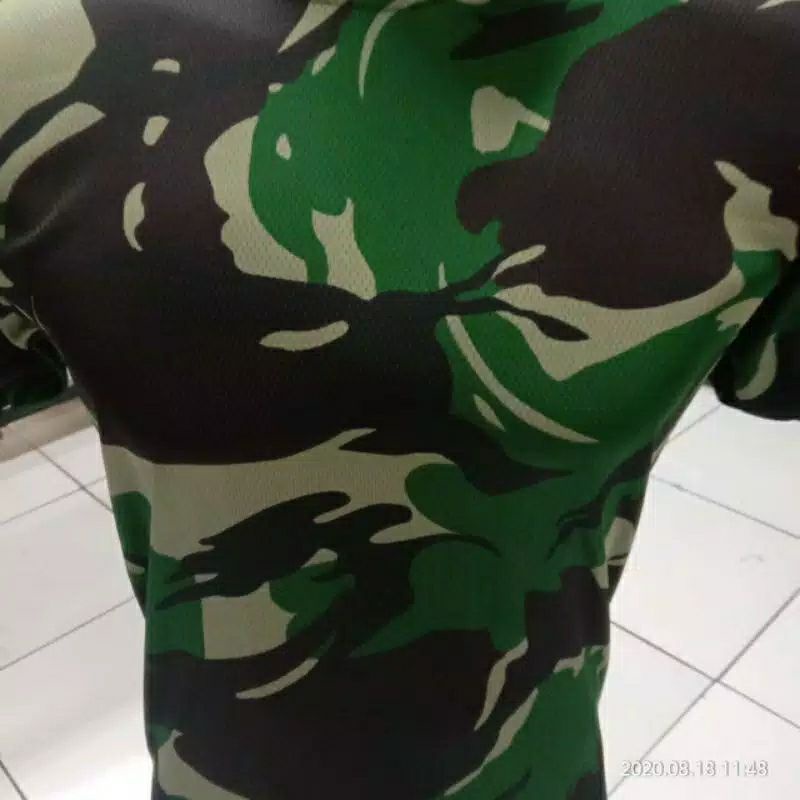 Kaos dalaman Dryfit malvinas loreng|Kaos dalam Dryfit loreng TNI|Kaos Dalaman PDL model dryfit adem