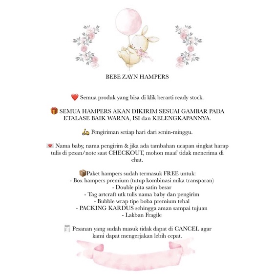 {Size 1-3 years} BEBE ZAYN~ Hampers baby/ hampers bayi/ baby gift / baby Birthday-2