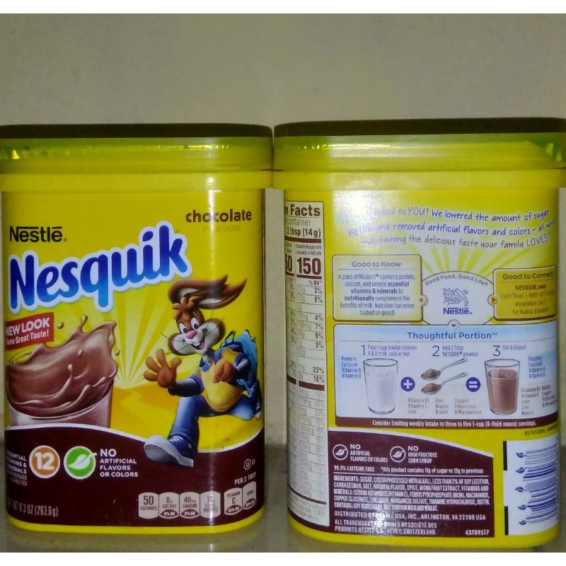 

NESTLE NESQUIK CHOCOLATE 9,3 OZ(263,6gr)