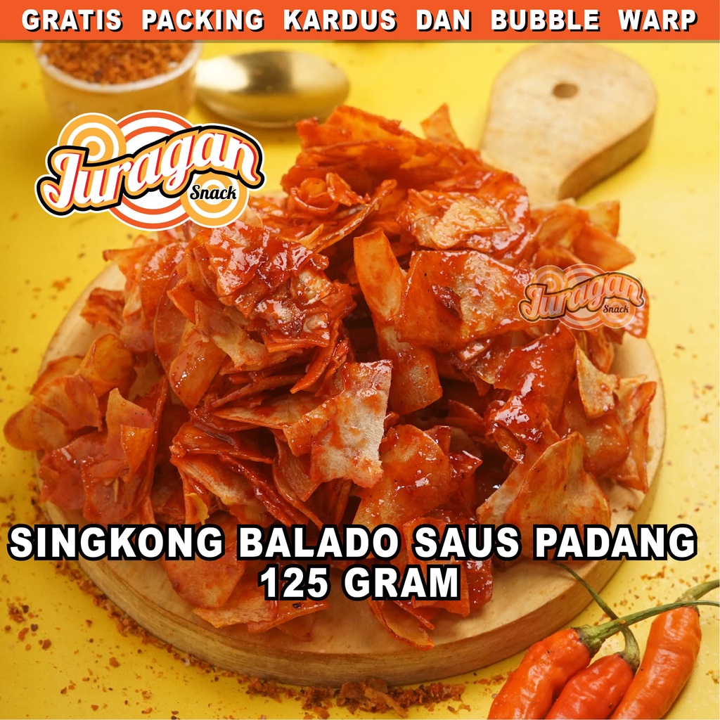 

KERIPIK SINGKONG BALADO SAOS PADANG 125 gram snack kiloan makanan ringan jajanan cemilan camilan pedas manis asin gurih sanjay murah