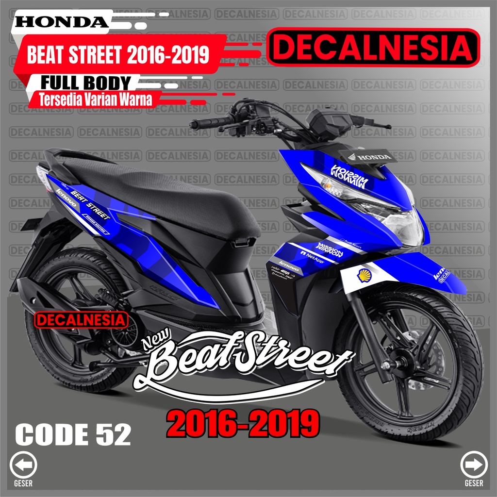 Decalnesia Decal Beat Street Old 2018 2019 Full Body Stiker Motor Street 2016 2017 Sticker Modif Dek