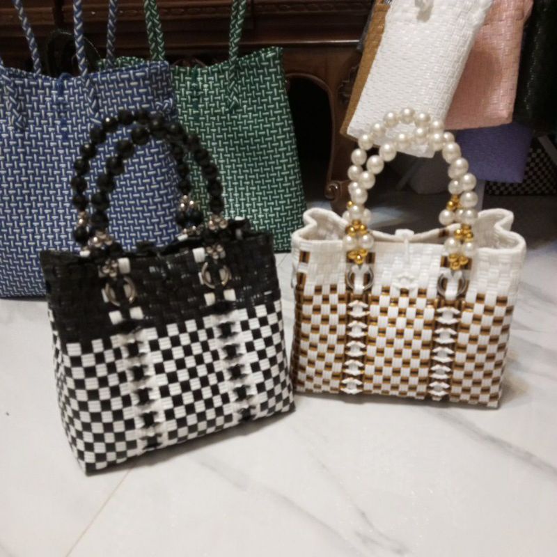 Tas Anyaman Plastik Jali Premium / Jali Klasik Reguler / Tas branded / Tas Mahal / Tas Murah Keren /