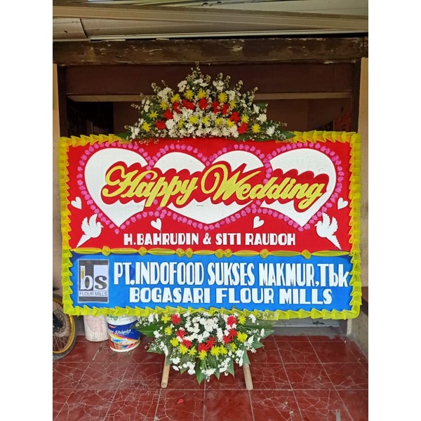 karangan bunga papan happy wedding kota serang Banten
