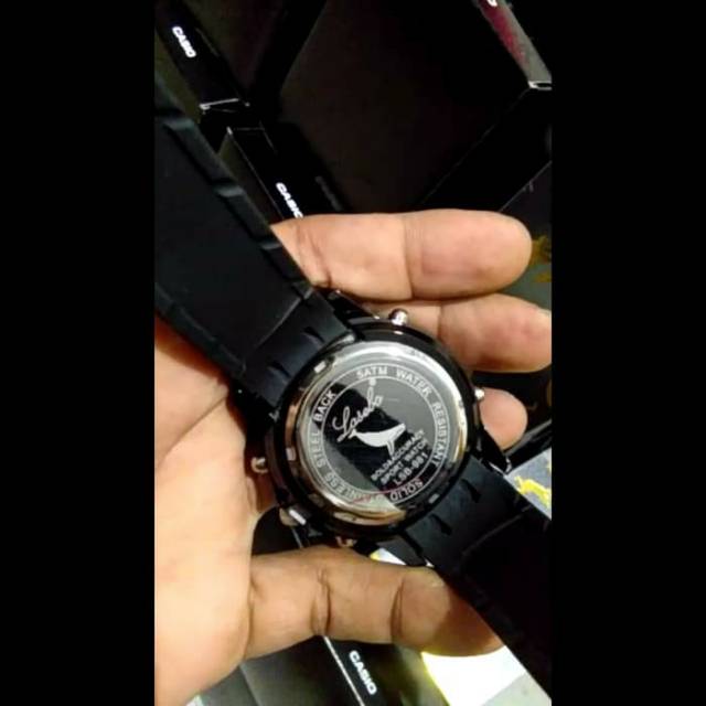 Jam Tangan Original Lasebo Water Resist Renang/Tahan Air - Fullblack