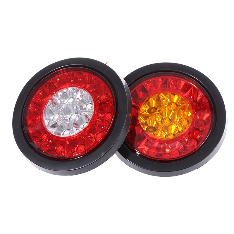 &lt; E2id &amp; &gt; Lampu Sein 16-led 4 &quot;Bentuk Bulat Warna Merah Untuk Truk / Trailer