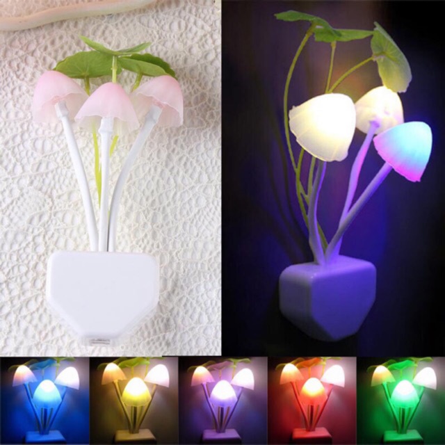 Trend-Lampu Tidur Jamur Avatar Bunga hias led unik mushroom Sensor Cahaya