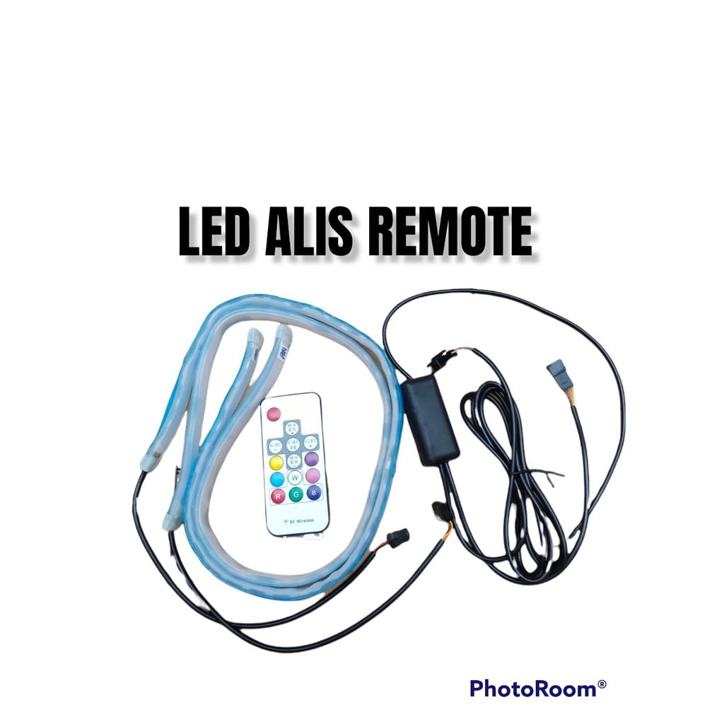 LAMPU LED ALIS SLIM 60CM REMOTE RGB SEIN RUNNING FLEXIBLE MOTOR MOBIL - Alis RGB Remote Lampu Alis LED Drl Lampu Runing Turning Led Headlamp Mobil Lampu Depan