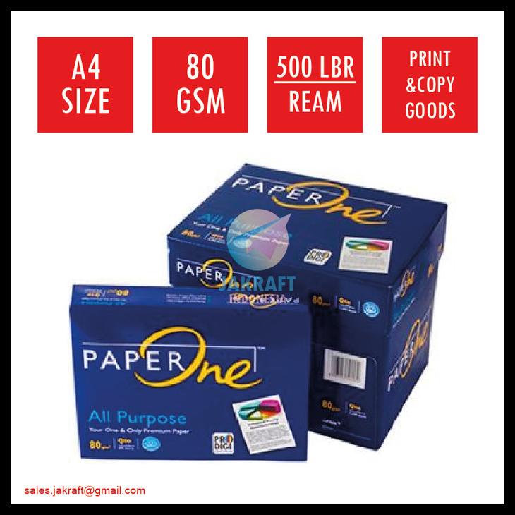 

Khusus Gojek Grab! Kertas Hvs A4 80 Gram Gsm Paperone Paper One Kode 397