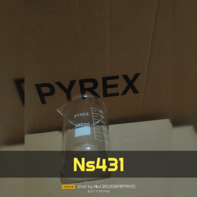 beaker glass 300 ml pyrex / gelas kimia 300ml pyrex