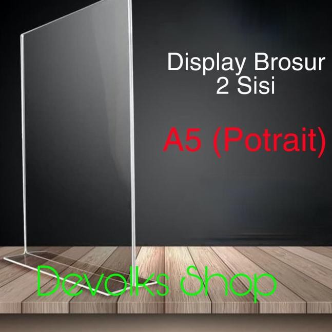 

Best Terlaris 06YR TEMPAT BROSUR / TENT HOLDER / TENT CARD AKRILIK DISPLAY 2 SISI A5 ❊ ★★★★