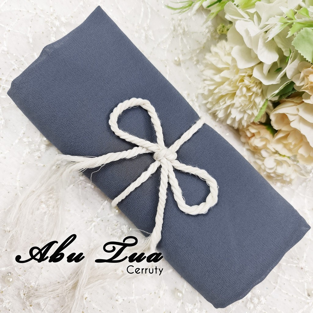 Part 1 Pasmina Polos Ceruty Baby Doll Pilih Warna [ Pilih Warna ]-abu tua