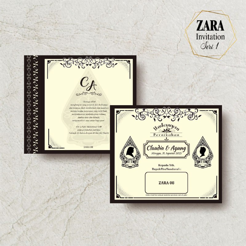 Undangan ZARA invitation