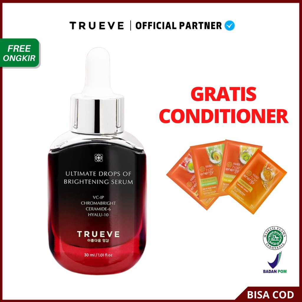 [ FREE GIFT ] TRUEVE Ultimate Drops of Brightening Serum wajah Moisturizing