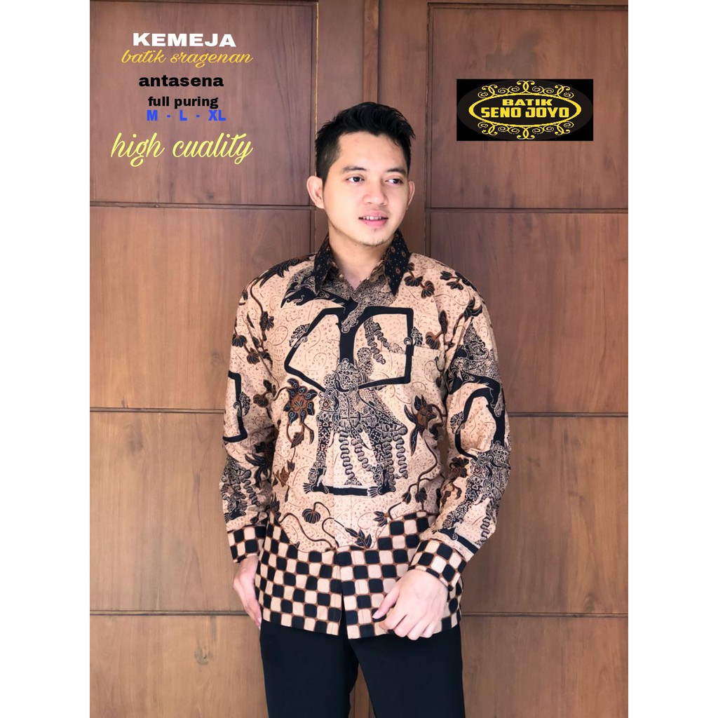 ANTASENA SENOJOYO KEMEJA BATIK SOLO PRIA LENGAN PANJANG LAPIS FURING ATASAN BATIK PREMIUM MODERN KATUN HALUS SADEWA PURBO ASMORO TERATAI SANCAKA UNGU MODANG KUNING BINTANG SUKMAJAYA HONOCOROKO BAMBU LAWASAN  SILIWANGI LUKITO SOGAN MERAK HITAM PEKSI BIRU