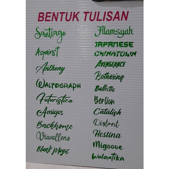 

Stiker Nama, sticker custom, sticker cutting.