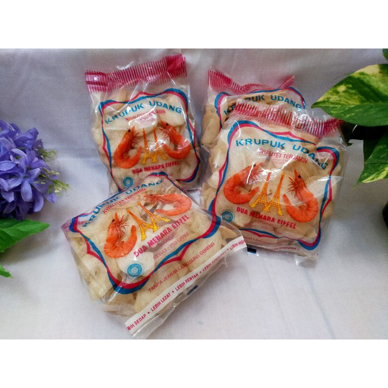 

krupuk udang dua menara 250 gr / krupuk sidoarjo / toko sembako / oleh oleh sidoarjo