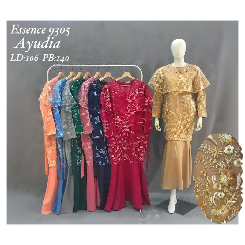 Gamis Tile Premium Ayudia 9305 dengan detail mote