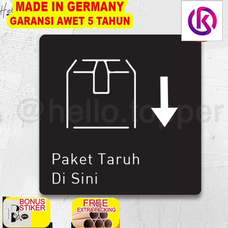 

Promo Sign Akrilik Paket Taruh Disini Print | Sign Board Akrilik - Hitam 10x10