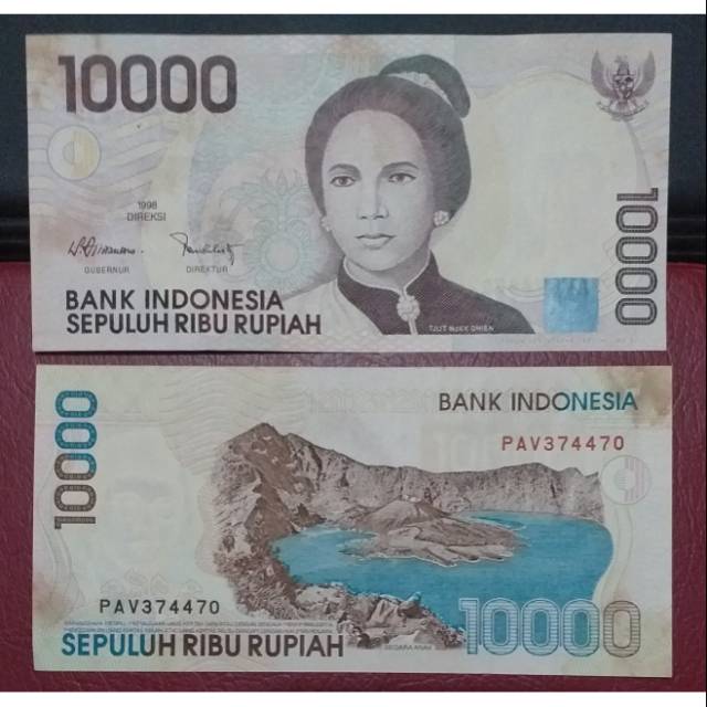 Uang Kertas Lama 10000 Edisi Tahun 1998