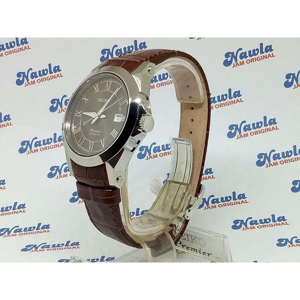 Seiko Premier SPB011J1 Automatic Sapphire Brown - Jam Tangan Pria SPB011