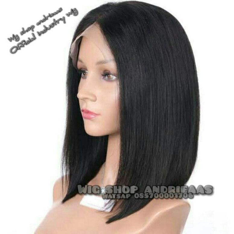 wig human hair/wig rambut asli 100% no campuran